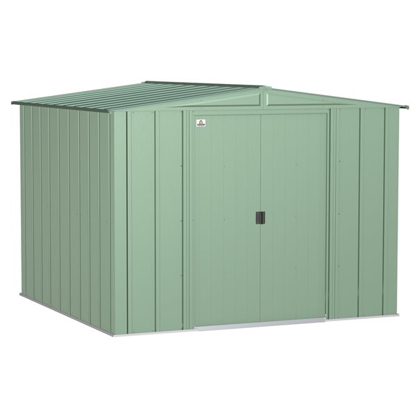 Arrow Classic 8-ft x 8-ft Green Galvanized Steel Storage Shed