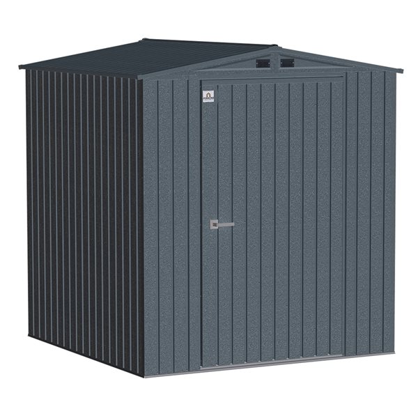 Arrow Elite 6-ft x 6-ft Grey Galvanized Steel Storage Garden Shed