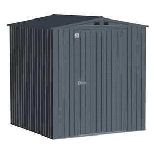 Arrow Elite 6-ft x 6-ft Grey Galvanized Steel Storage Garden Shed