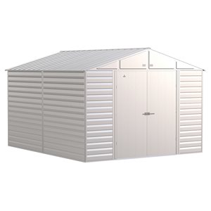 Arrow Select 10-ft x 12-ft Grey Galvanized Steel Storage Garden Shed