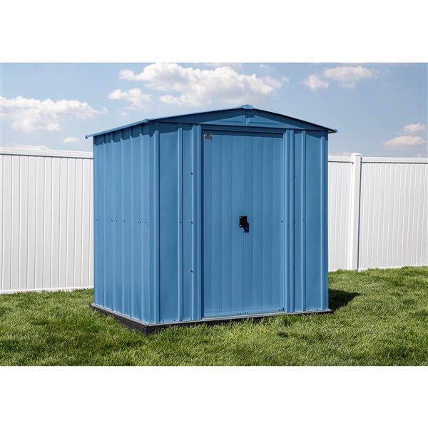 Arrow Classic 6-ft x 5-ft Blue Galvanized Steel Storage Shed