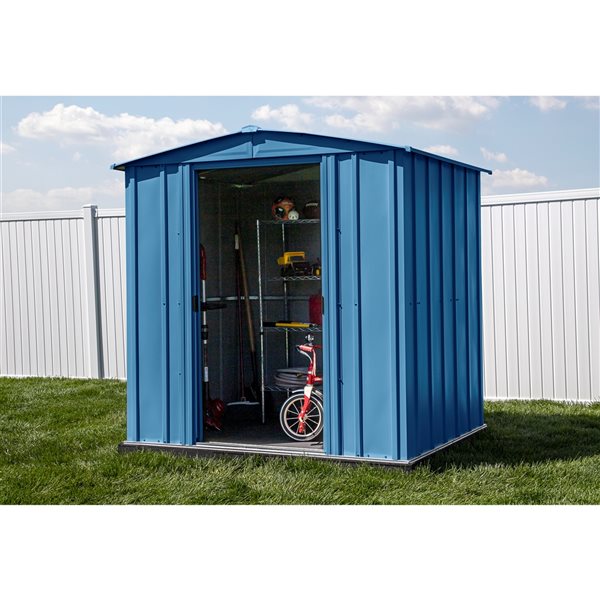 Arrow Classic 6-ft x 5-ft Blue Galvanized Steel Storage Shed