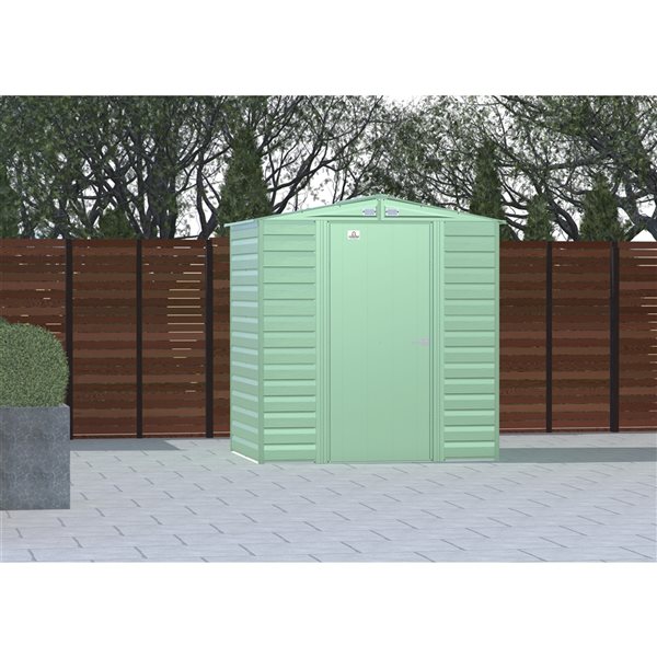 Arrow Select 6-ft x 5-ft Green Galvanized Steel Storage Shed