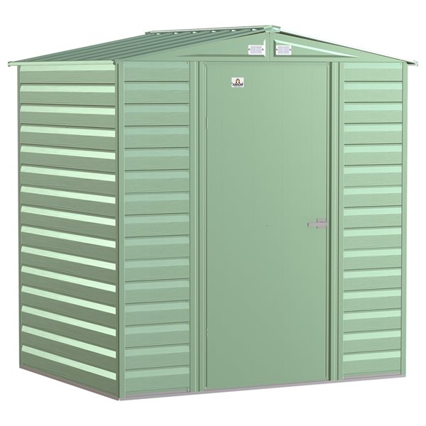 Arrow Select 6-ft x 5-ft Green Galvanized Steel Storage Shed