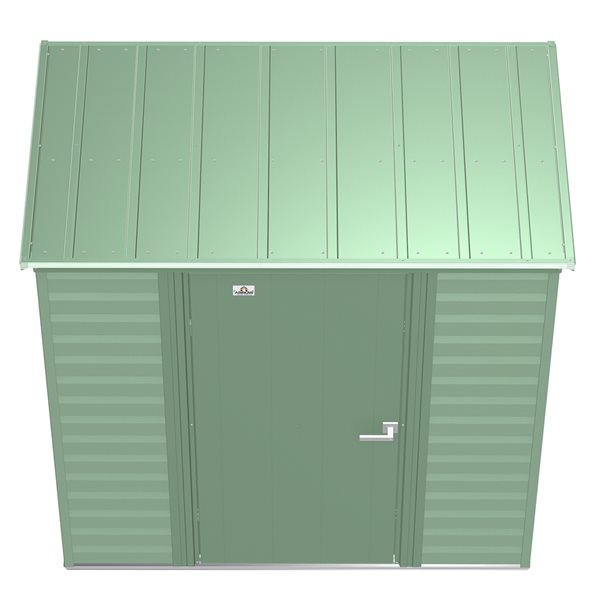 Arrow Select 6-ft x 4-ft Green Galvanized Steel Storage Shed