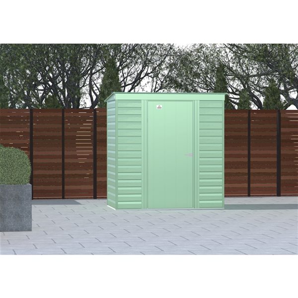 Arrow Select 6-ft x 4-ft Green Galvanized Steel Storage Shed