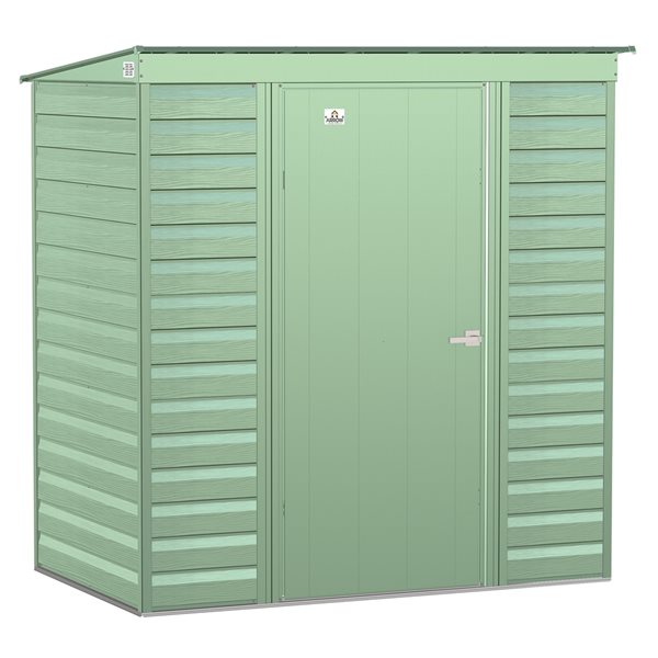 Arrow Select 6-ft x 4-ft Green Galvanized Steel Storage Shed