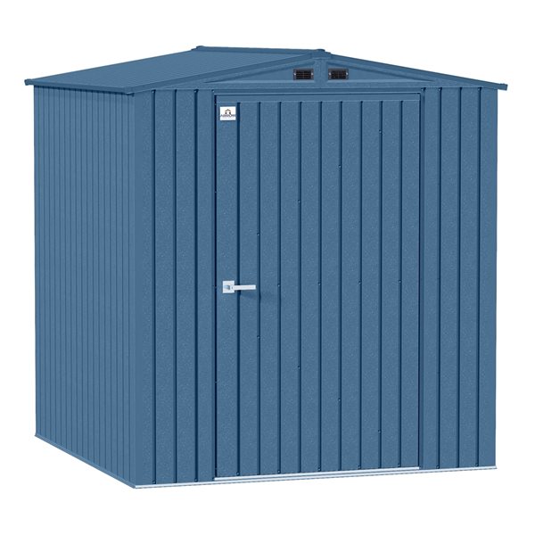 Arrow Elite 6-ft x 6-ft Blue Grey Galvanized Steel Storage Shed