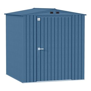 Arrow Elite 6-ft x 6-ft Blue Grey Galvanized Steel Storage Shed