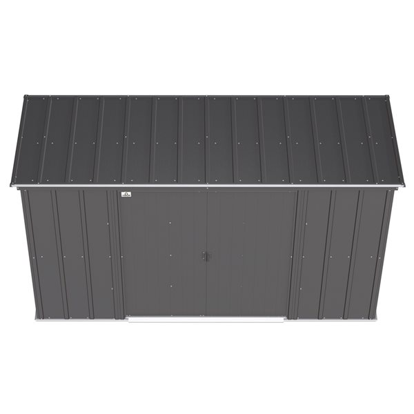 Arrow Classic 10-ft x 4-ft Charcoal Grey Galvanized Steel Storage Shed
