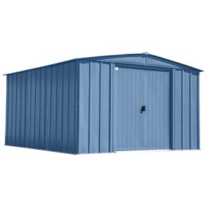 Arrow Classic 10-ft x 14-ft Blue Galvanized Steel Storage Garden Shed