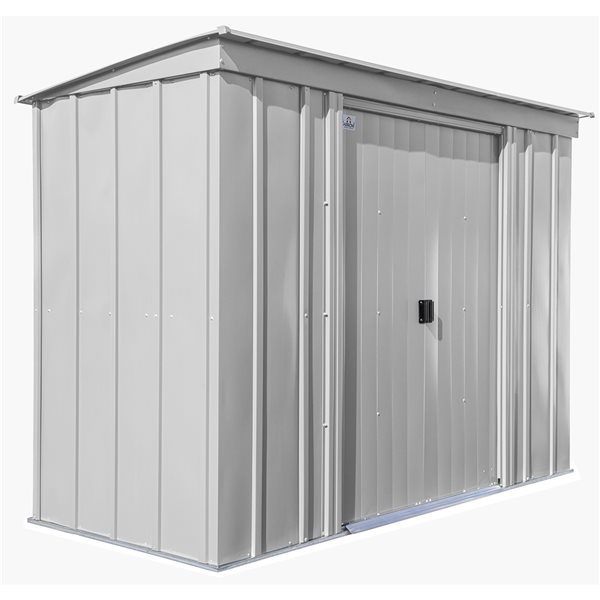 Arrow Classic 8-ft x 4-ft Grey Galvanized Steel Storage Shed