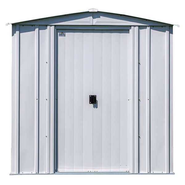 Arrow Classic 6-ft x 5-ft Grey Galvanized Steel Storage Garden Shed