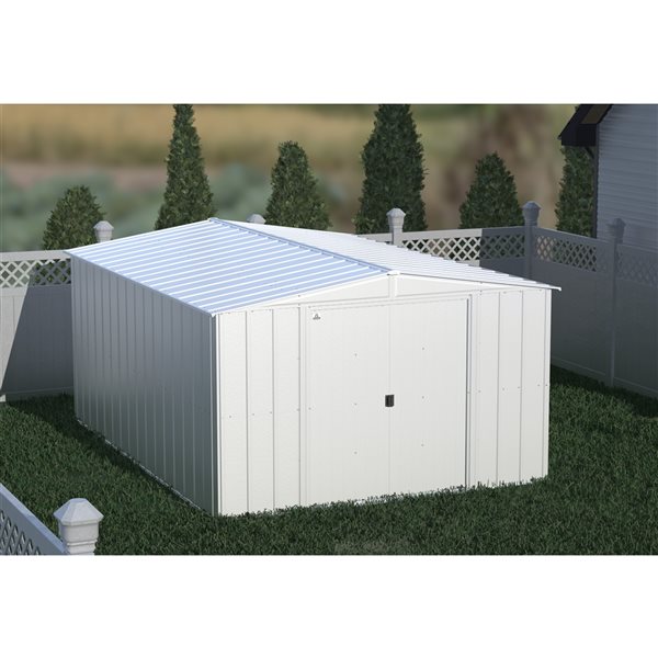 Arrow Classic 10-ft x 14-ft Grey Galvanized Steel Storage Shed