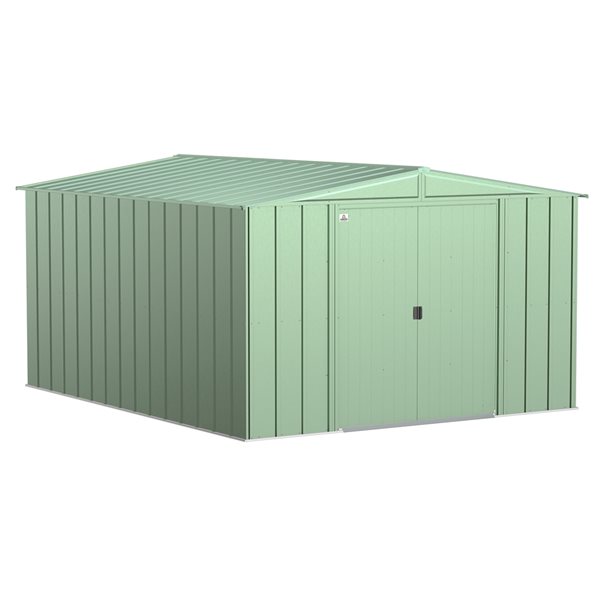 Arrow Classic 10-ft x 12-ft Green Galvanized Steel Storage Garden Shed