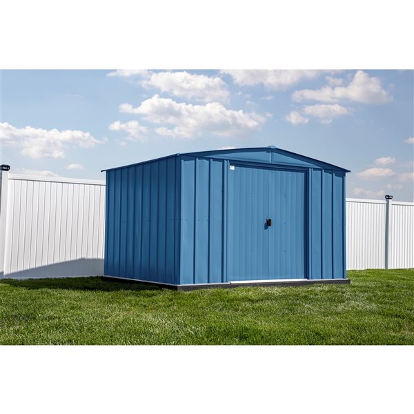 Arrow Classic 10-ft x 8-ft Blue Galvanized Steel Storage Shed