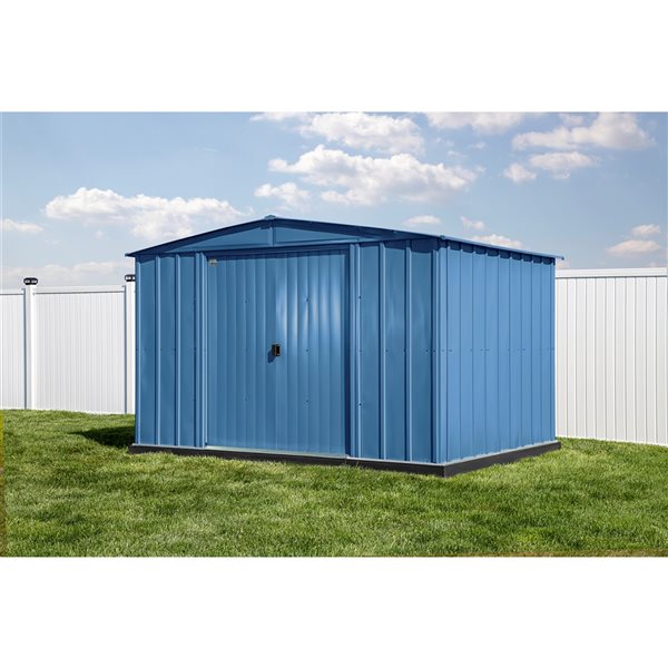 Arrow Classic 10-ft x 8-ft Blue Galvanized Steel Storage Shed