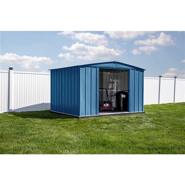 Arrow Classic 10-ft x 8-ft Blue Galvanized Steel Storage Shed