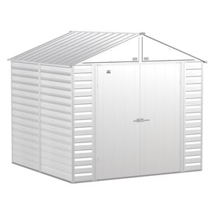 Arrow Select 8-ft x 8-ft Grey Galvanized Steel Storage Shed