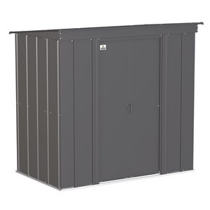 Arrow Classic 6-ft x 4-ft Charcoal Grey Galvanized Steel Storage Shed