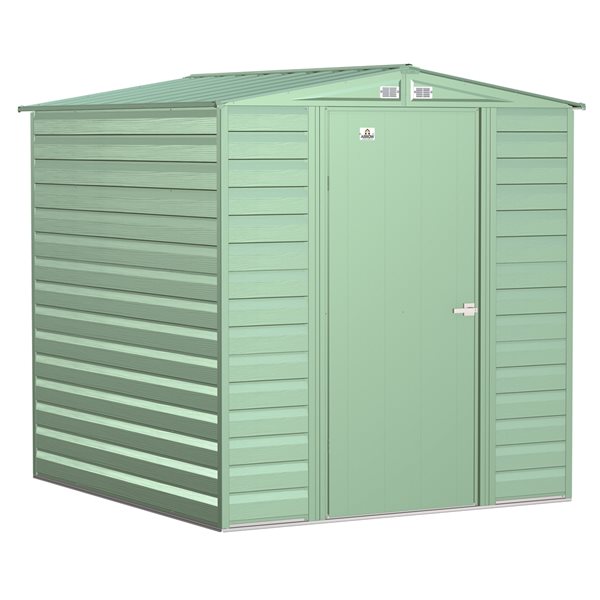 Arrow Select 6-ft x 7-ft Green Galvanized Steel Storage Shed