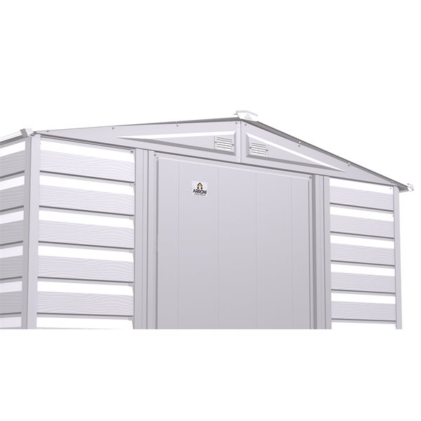 Arrow Select 6-ft x 5-ft Grey Galvanized Steel Storage Shed