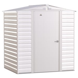 Arrow Select 6-ft x 5-ft Grey Galvanized Steel Storage Shed