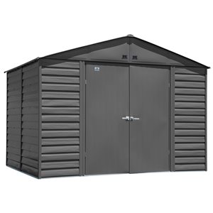 Arrow Select 10-ft x 8-ft Charcoal Grey Galvanized Steel Storage Shed