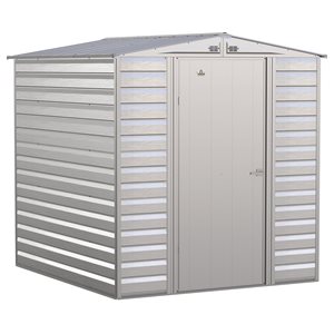 Arrow Select 6-ft x 7-ft Grey Galvanized Steel Storage Shed