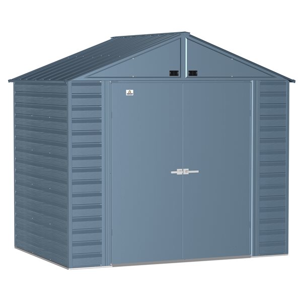 Arrow Select 8-ft x 6-ft Blue Galvanized Steel Storage Shed