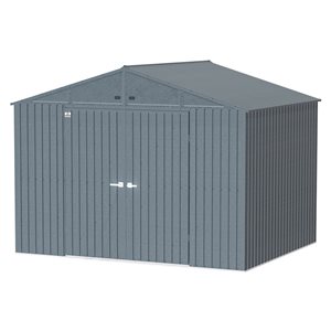 Arrow Elite 10-ft x 8-ft Anthracite Galvanized Steel Storage Shed