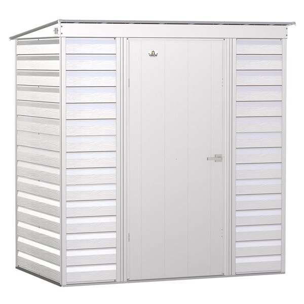 Arrow Select 6-ft x 4-ft Grey Galvanized Steel Storage Shed