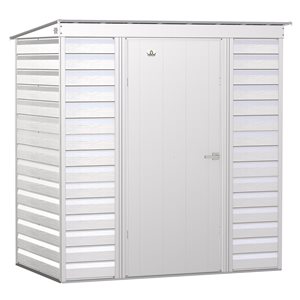 Arrow Select 6-ft x 4-ft Grey Galvanized Steel Storage Shed