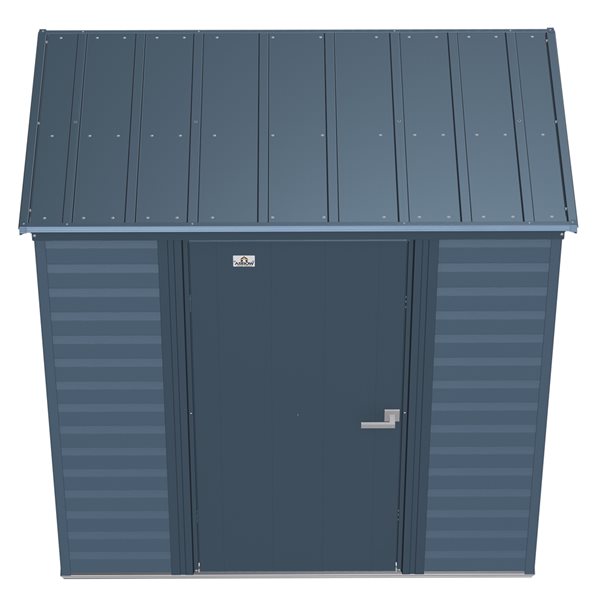 Arrow Select 6-ft x 4-ft Blue Galvanized Steel Storage Shed