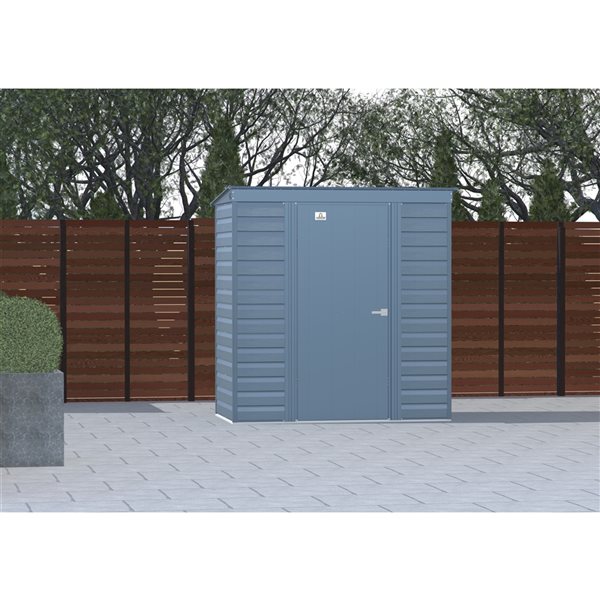 Arrow Select 6-ft x 4-ft Blue Galvanized Steel Storage Shed