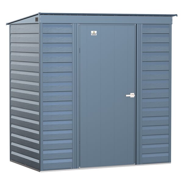 Arrow Select 6-ft x 4-ft Blue Galvanized Steel Storage Shed