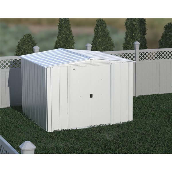 Arrow Classic 8-ft x 8-ft Grey Galvanized Steel Storage Shed