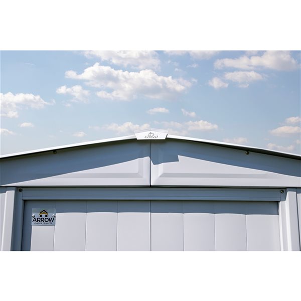 Arrow Classic 8-ft x 8-ft Grey Galvanized Steel Storage Shed