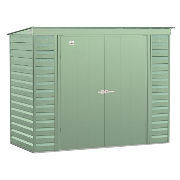 Arrow Select 8-ft x 4-ft Green Galvanized Steel Storage Shed