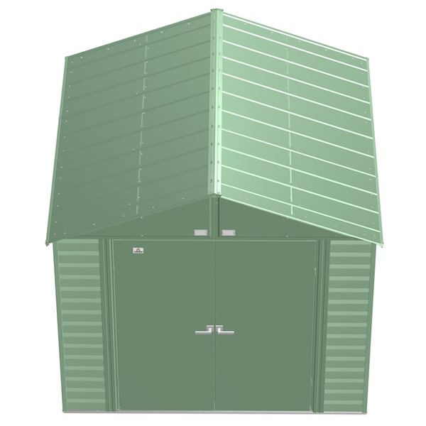 Arrow Select 8-ft x 8-ft Green Galvanized Steel Storage Shed