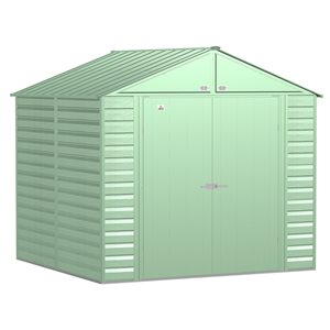 Arrow Select 8-ft x 8-ft Sage Green Galvanized Steel Storage Garden Shed