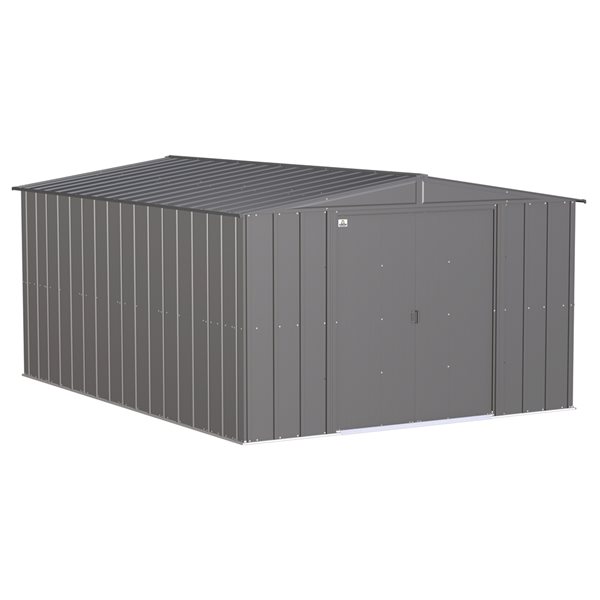 Arrow Classic 10-ft x 14-ft Charcoal Grey Galvanized Steel Storage Garden Shed