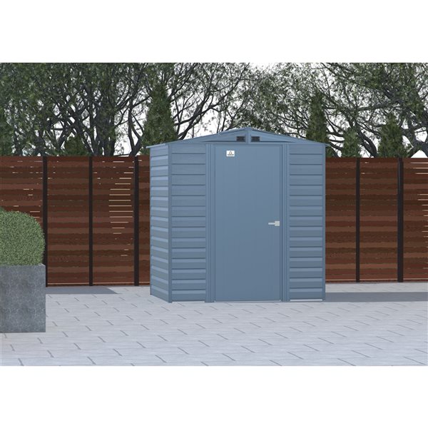 Arrow Select 6-ft x 5-ft Blue Galvanized Steel Storage Shed