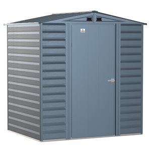 Arrow Select 6-ft x 5-ft Blue Galvanized Steel Storage Shed