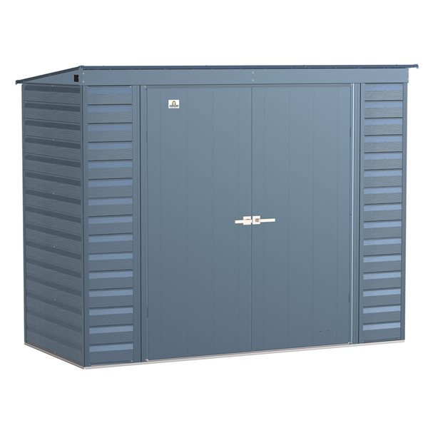 Arrow Select 8-ft x 4-ft Blue Galvanized Steel Storage Shed