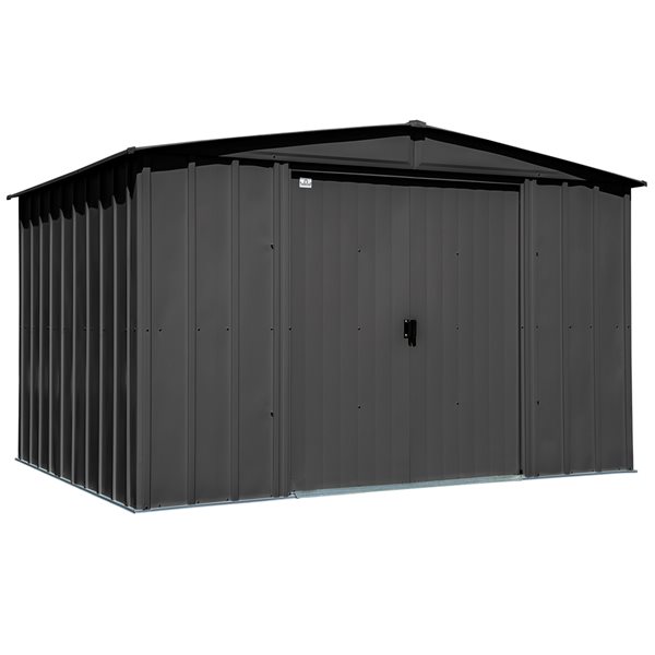 Arrow Classic 10-ft x 8-ft Charcoal Grey Galvanized Steel Storage Garden Shed