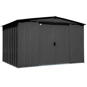 Arrow Classic 10-ft x 8-ft Charcoal Grey Galvanized Steel Storage Shed
