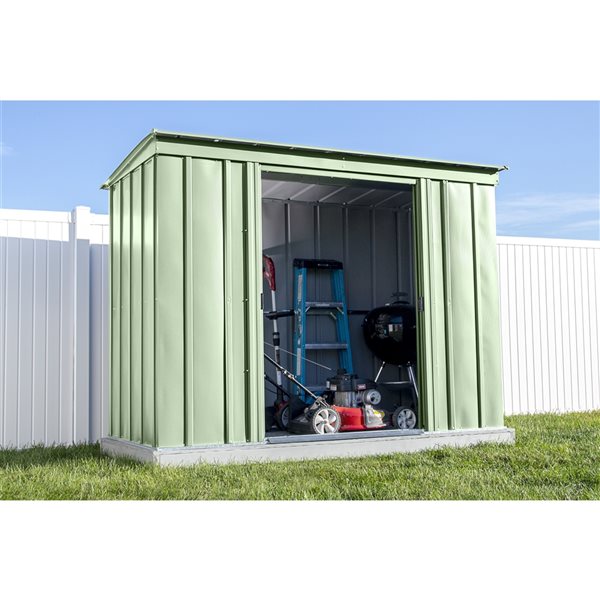 Arrow Classic 8-ft x 4-ft Green Galvanized Steel Storage Shed