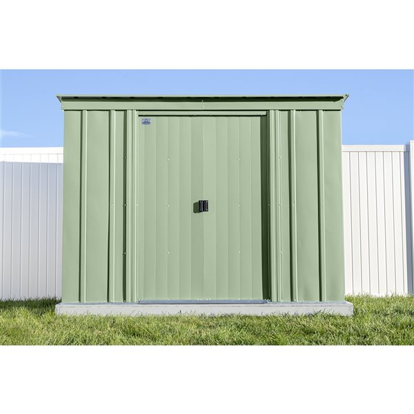 Arrow Classic 8-ft x 4-ft Green Galvanized Steel Storage Shed