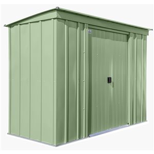 Arrow Classic 8-ft x 4-ft Sage Green Galvanized Steel Storage Garden Shed